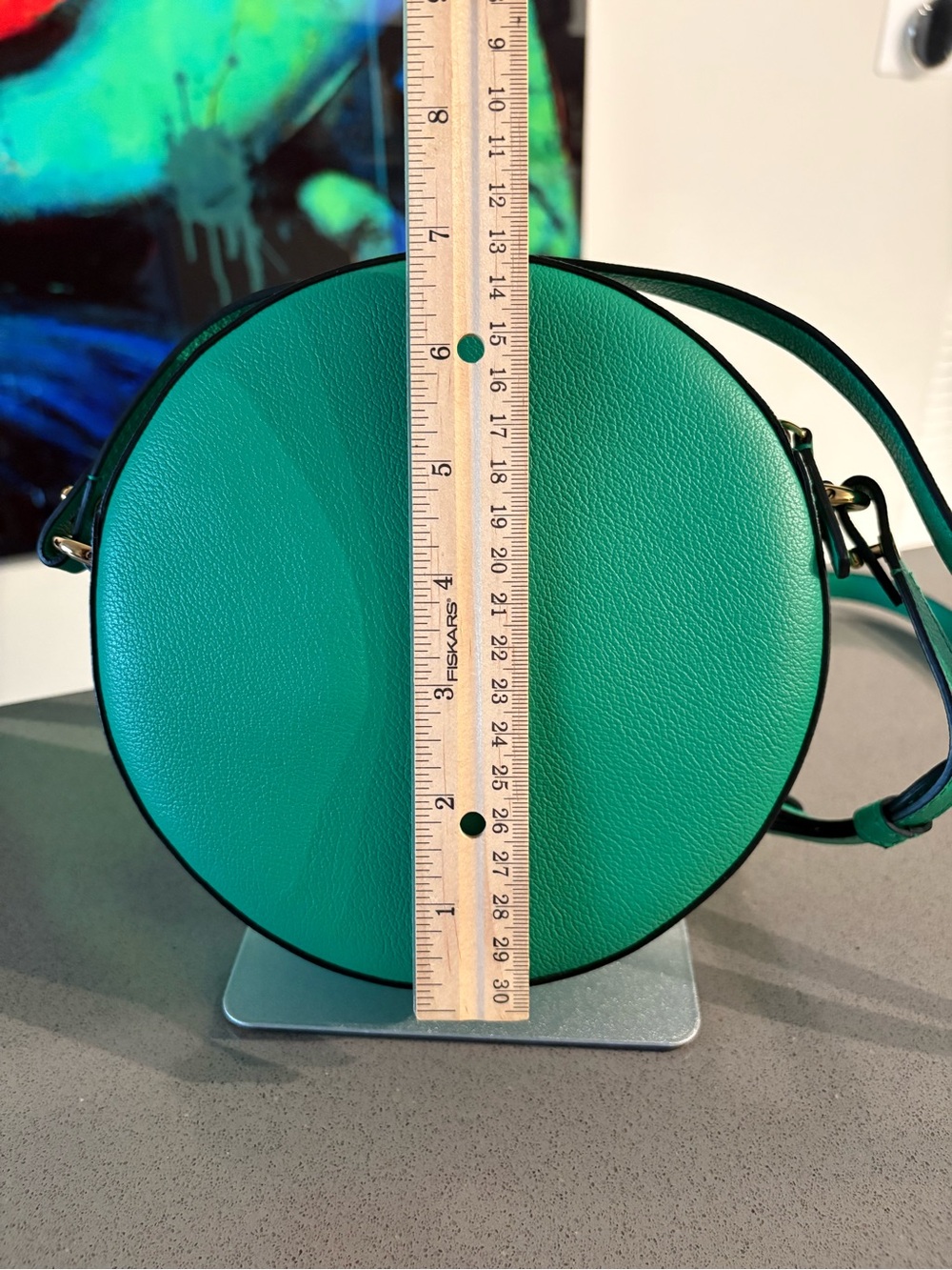 Versace Round Medusa Crossbody Bag in Green - Picture 3 of 9